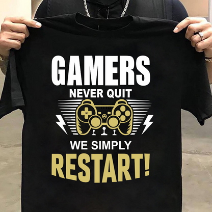 Gamers Never Quit Unisex T-Shirt
