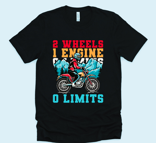 2 Wheels 0 Limits Unisex T-Shirt